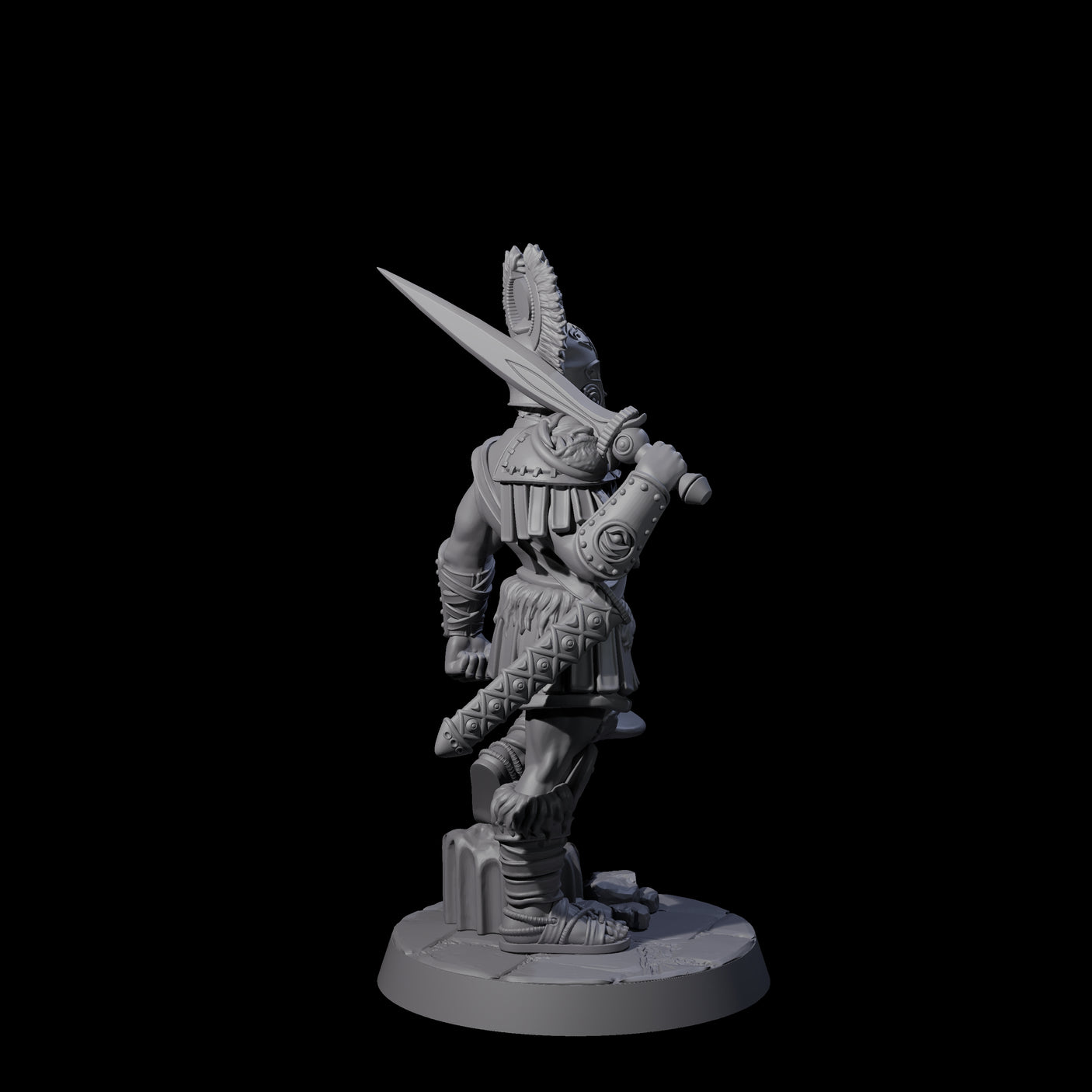 Greek Inspired Sword Hoplite F Miniature for Dungeons and Dragons, Pathfinder or other TTRPGs