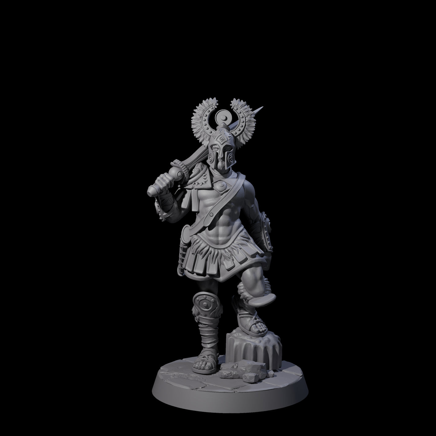 Greek Inspired Sword Hoplite F Miniature for Dungeons and Dragons, Pathfinder or other TTRPGs