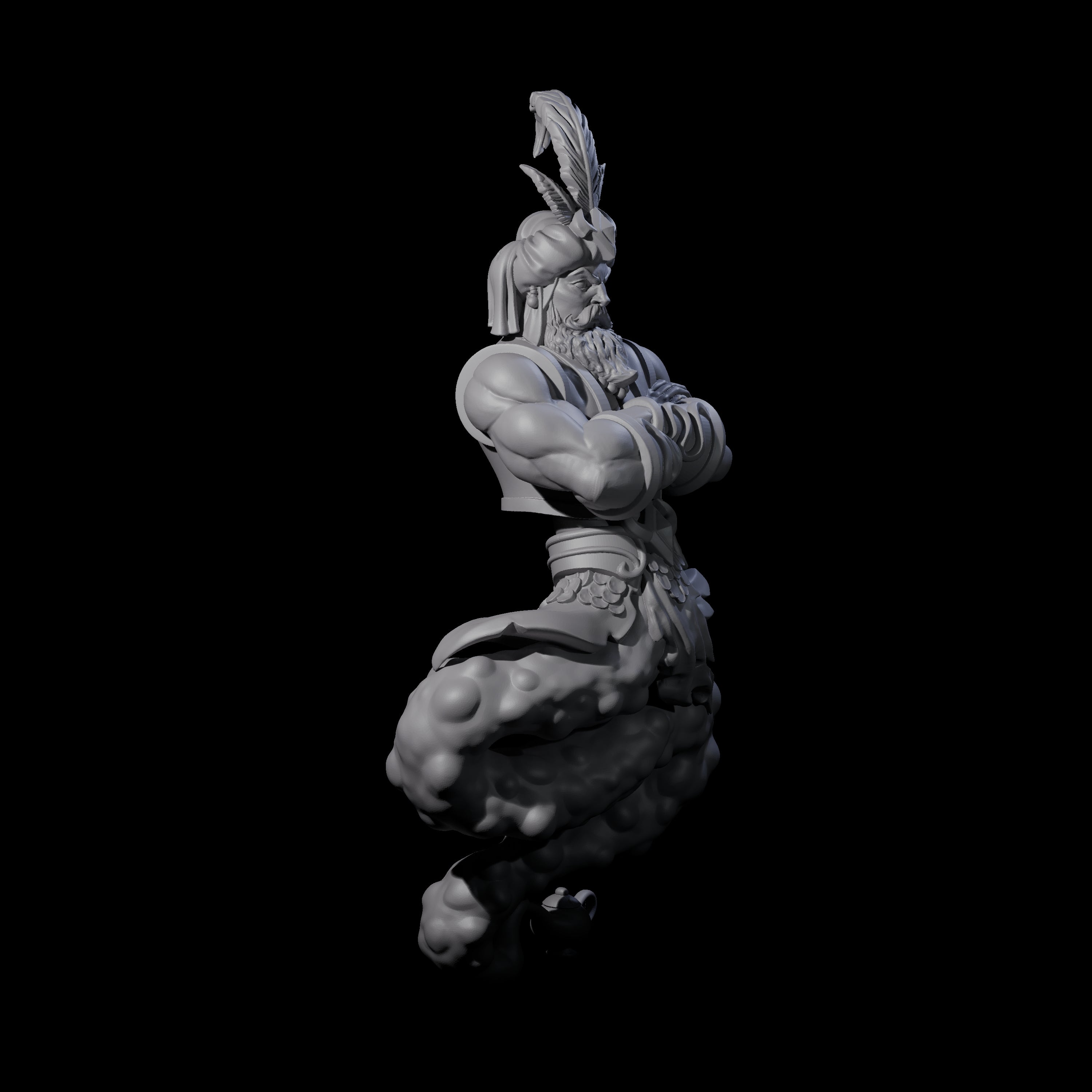 Grim Djinn Miniature for Dungeons and Dragons, Pathfinder or other TTRPGs