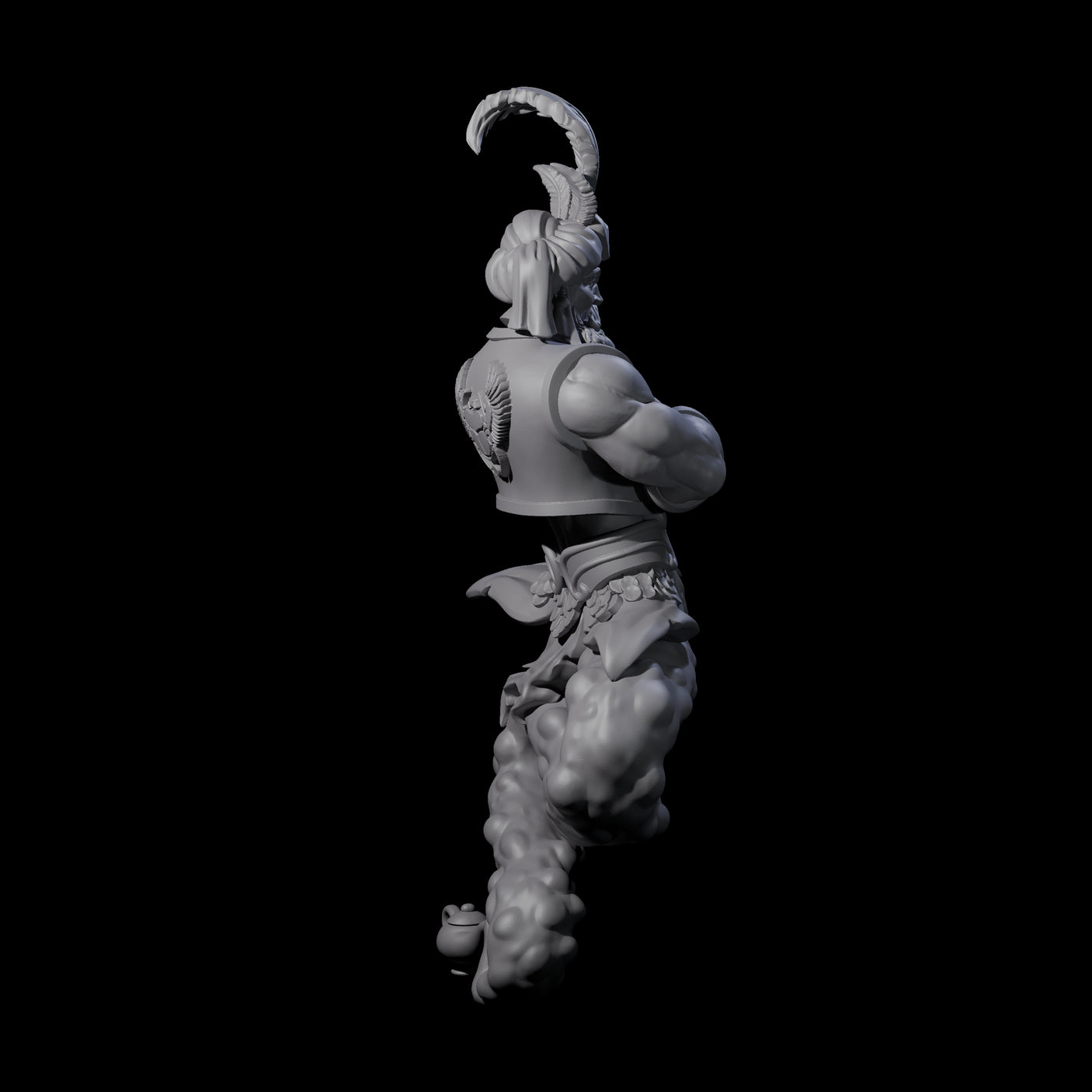 Grim Djinn Miniature for Dungeons and Dragons, Pathfinder or other TTRPGs