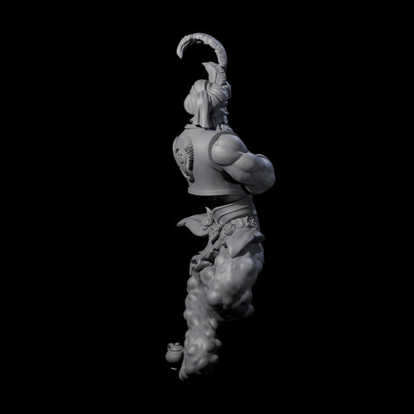 Grim Djinn Miniature for Dungeons and Dragons, Pathfinder or other TTRPGs