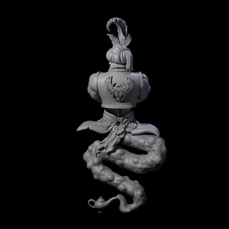 Grim Djinn Miniature for Dungeons and Dragons, Pathfinder or other TTRPGs