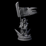 Grim Goblin Standardbearer Miniature for Dungeons and Dragons, Pathfinder or other TTRPGs