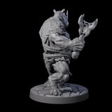 Grim Rhinofolk Gladiator B Miniature for Dungeons and Dragons, Pathfinder or other TTRPGs