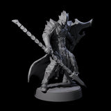 Grimacing Elf Spearman A Miniature for Dungeons and Dragons, Pathfinder or other TTRPGs