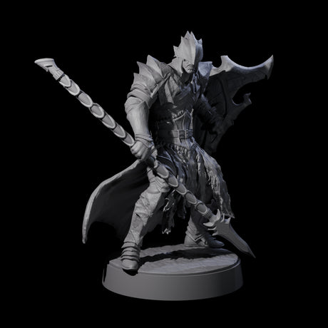 Grimacing Elf Spearman A Miniature for Dungeons and Dragons, Pathfinder or other TTRPGs