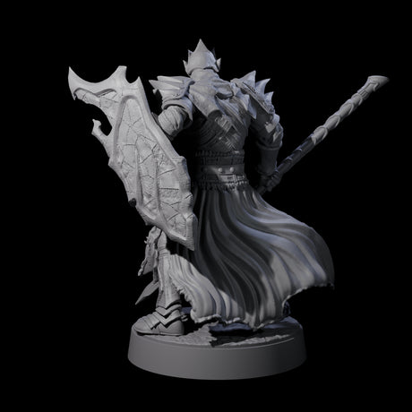 Grimacing Elf Spearman A Miniature for Dungeons and Dragons, Pathfinder or other TTRPGs