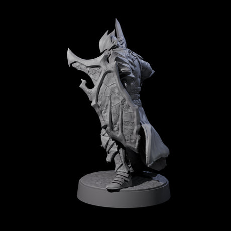 Grimacing Elf Spearman B Miniature for Dungeons and Dragons, Pathfinder or other TTRPGs