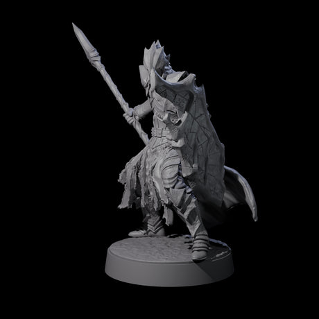 Grimacing Elf Spearman B Miniature for Dungeons and Dragons, Pathfinder or other TTRPGs