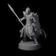Grimacing Elf Spearman B Miniature for Dungeons and Dragons, Pathfinder or other TTRPGs