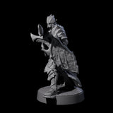 Grimacing Elf Spearman C Miniature for Dungeons and Dragons, Pathfinder or other TTRPGs