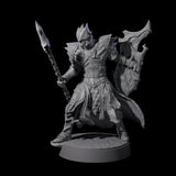 Grimacing Elf Spearman D Miniature for Dungeons and Dragons, Pathfinder or other TTRPGs