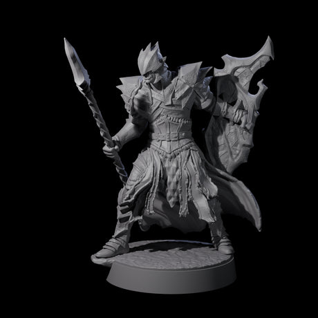 Grimacing Elf Spearman D Miniature for Dungeons and Dragons, Pathfinder or other TTRPGs