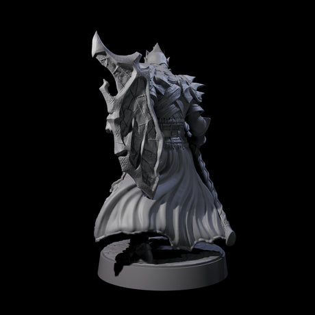 Grimacing Elf Spearman D Miniature for Dungeons and Dragons, Pathfinder or other TTRPGs