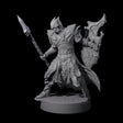 Grimacing Elf Spearman D Miniature for Dungeons and Dragons, Pathfinder or other TTRPGs