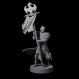 Grimacing Elf Spearman E Miniature for Dungeons and Dragons, Pathfinder or other TTRPGs