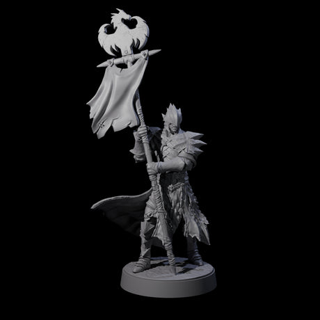 Grimacing Elf Spearman E Miniature for Dungeons and Dragons, Pathfinder or other TTRPGs