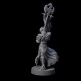 Grimacing Elf Spearman E Miniature for Dungeons and Dragons, Pathfinder or other TTRPGs