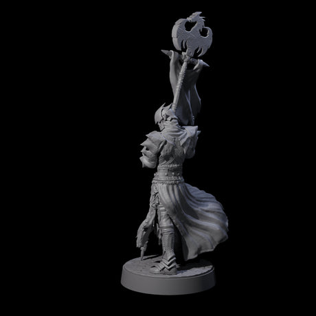 Grimacing Elf Spearman E Miniature for Dungeons and Dragons, Pathfinder or other TTRPGs