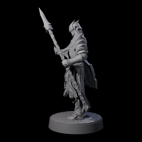 Grimacing Elf Spearman F Miniature for Dungeons and Dragons, Pathfinder or other TTRPGs