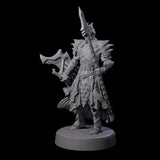 Grimacing Elf Spearman F Miniature for Dungeons and Dragons, Pathfinder or other TTRPGs