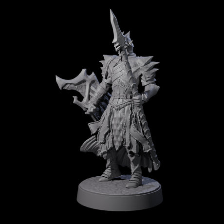 Grimacing Elf Spearman F Miniature for Dungeons and Dragons, Pathfinder or other TTRPGs