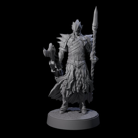 Grimacing Elf Spearman F Miniature for Dungeons and Dragons, Pathfinder or other TTRPGs