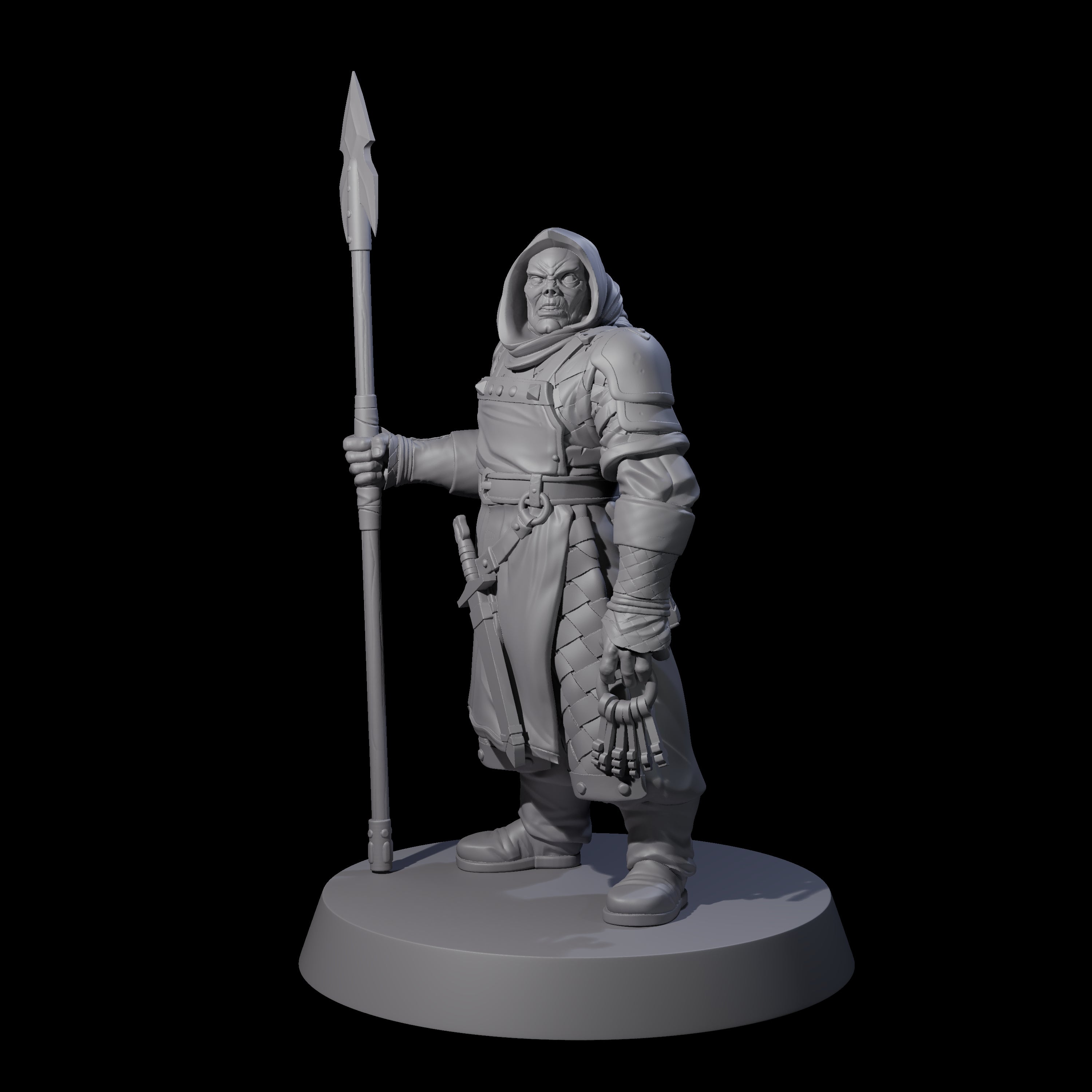 Grimacing Warden Miniature for Dungeons and Dragons, Pathfinder or other TTRPGs