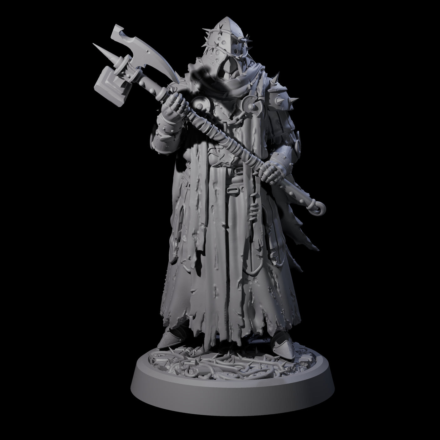 Grimdark Town Guardsman B Miniature for Dungeons and Dragons, Pathfinder or other TTRPGs