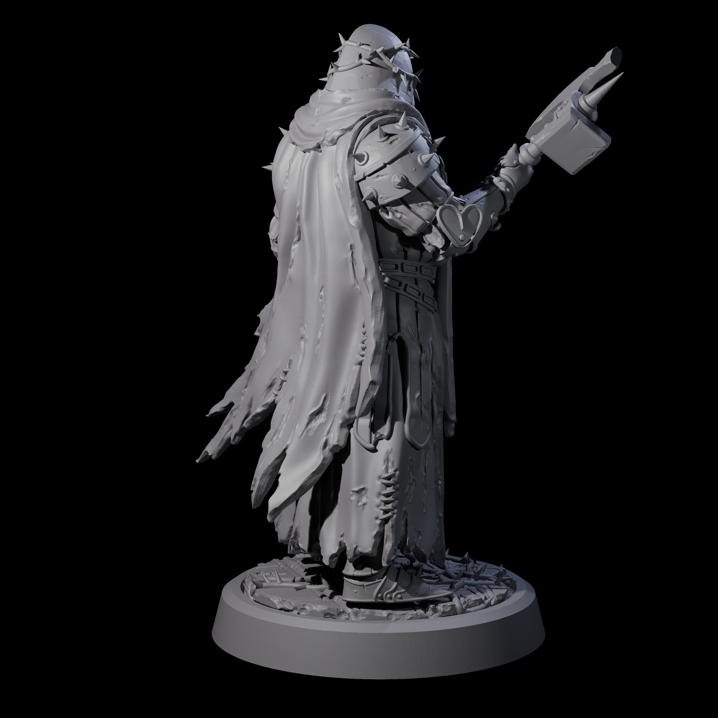 Grimdark Town Guardsman B Miniature for Dungeons and Dragons, Pathfinder or other TTRPGs
