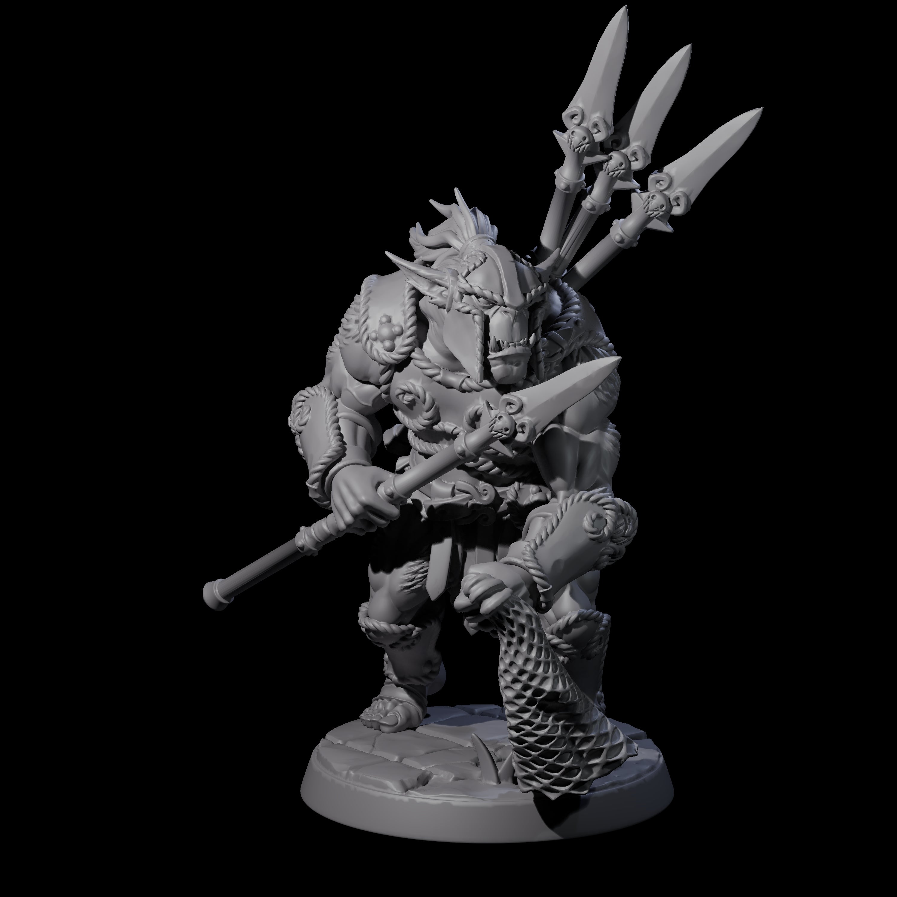 Grimy Bugbear C Miniature for Dungeons and Dragons, Pathfinder or other TTRPGs