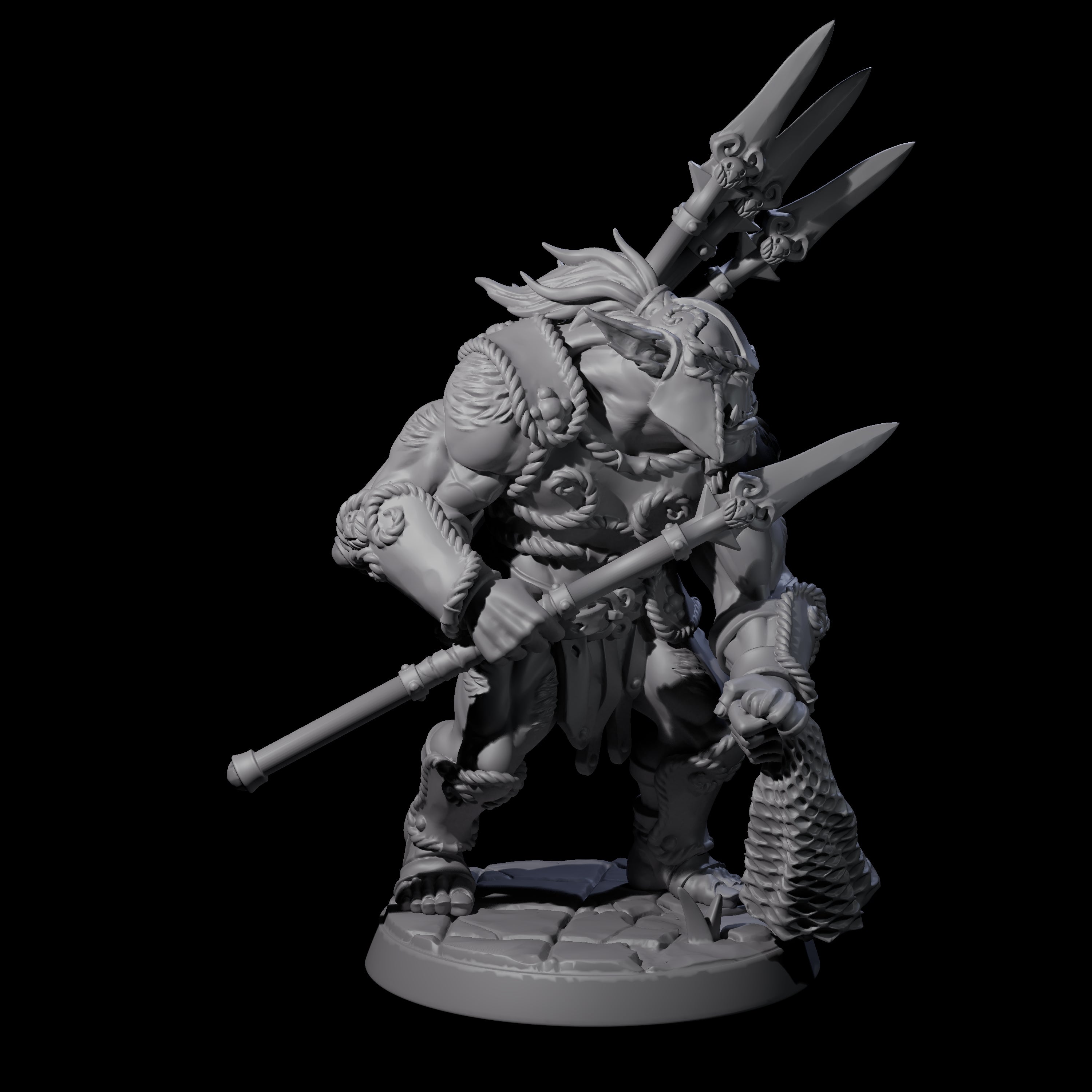 Grimy Bugbear C Miniature for Dungeons and Dragons, Pathfinder or other TTRPGs