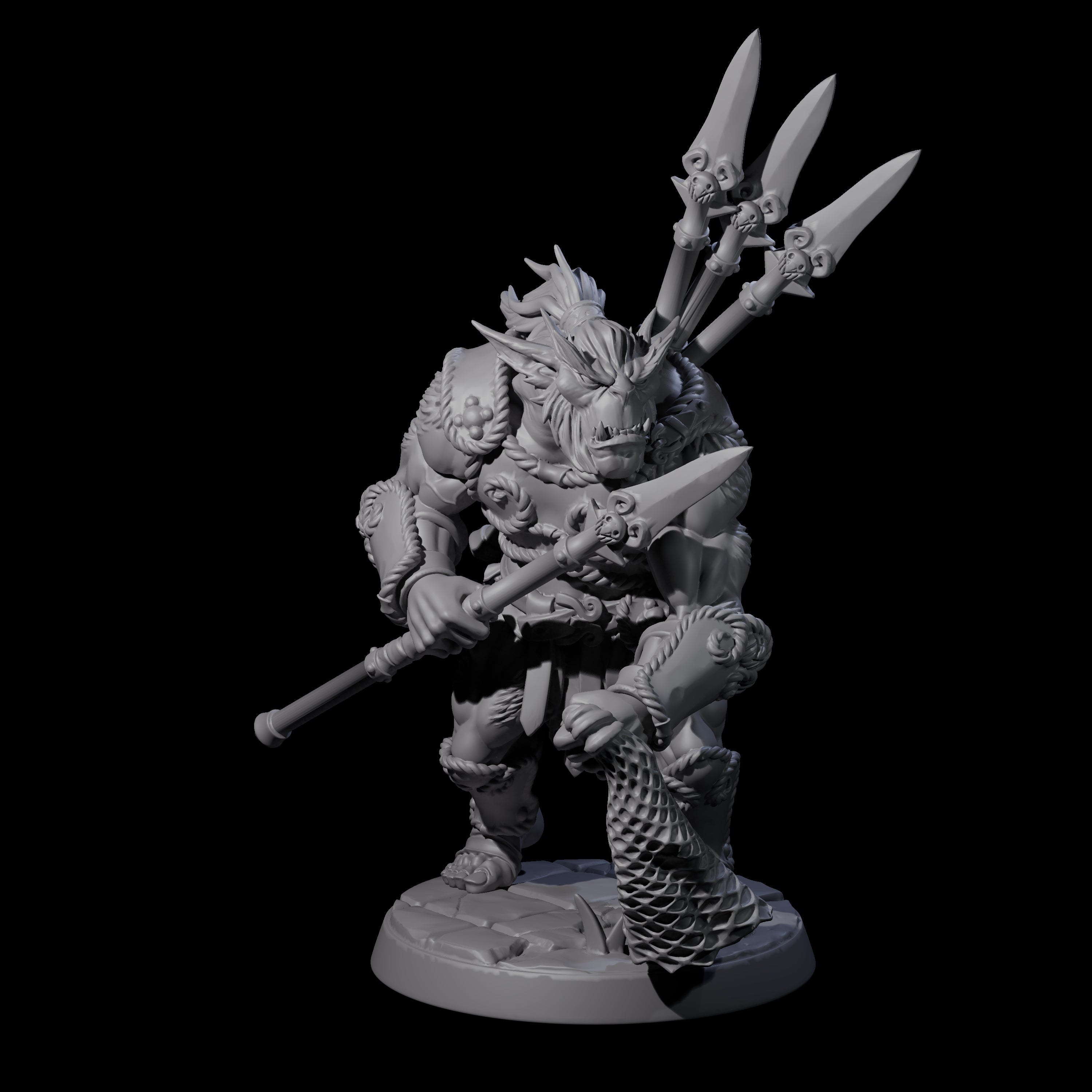 Grimy Bugbear C Miniature for Dungeons and Dragons, Pathfinder or other TTRPGs