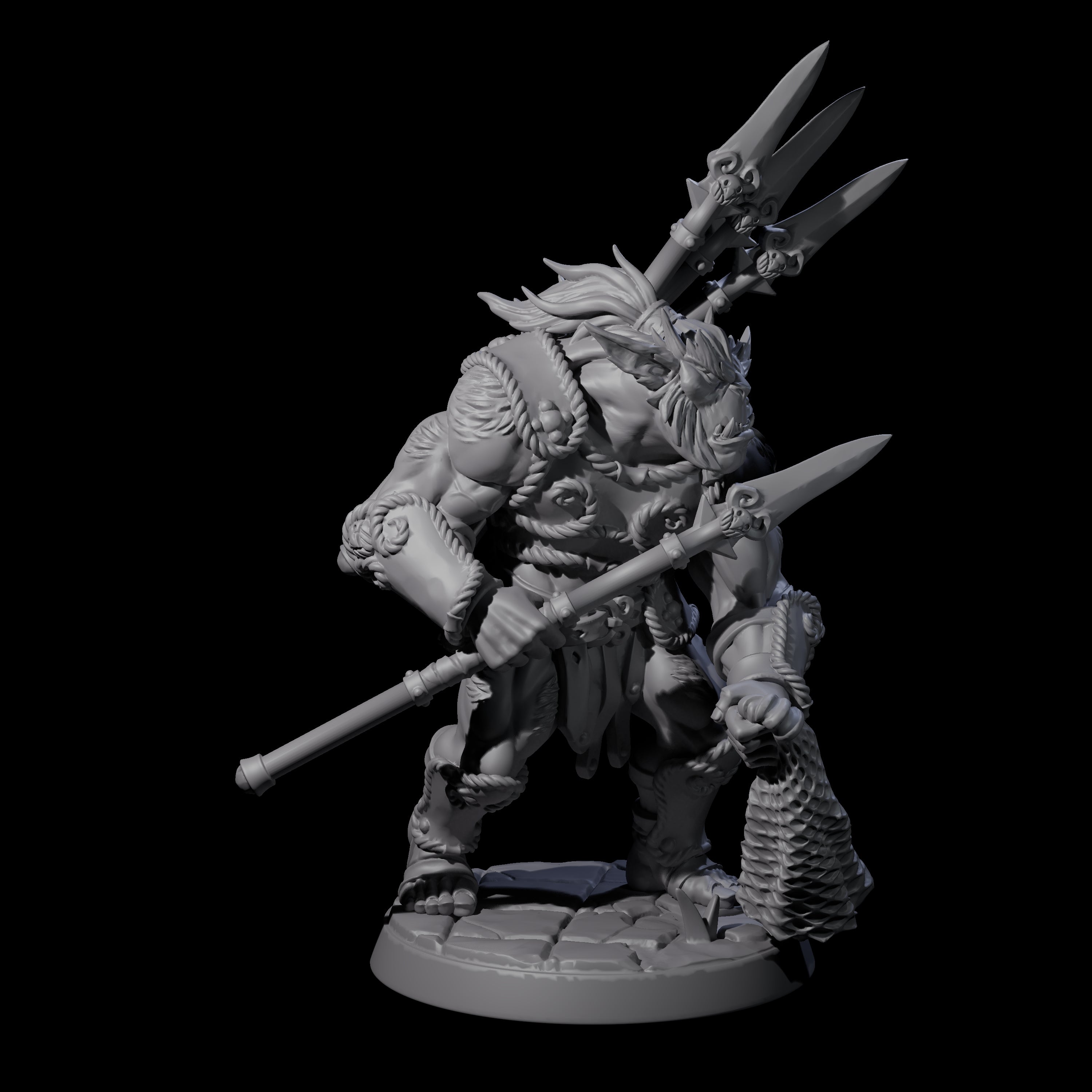 Grimy Bugbear C Miniature for Dungeons and Dragons, Pathfinder or other TTRPGs