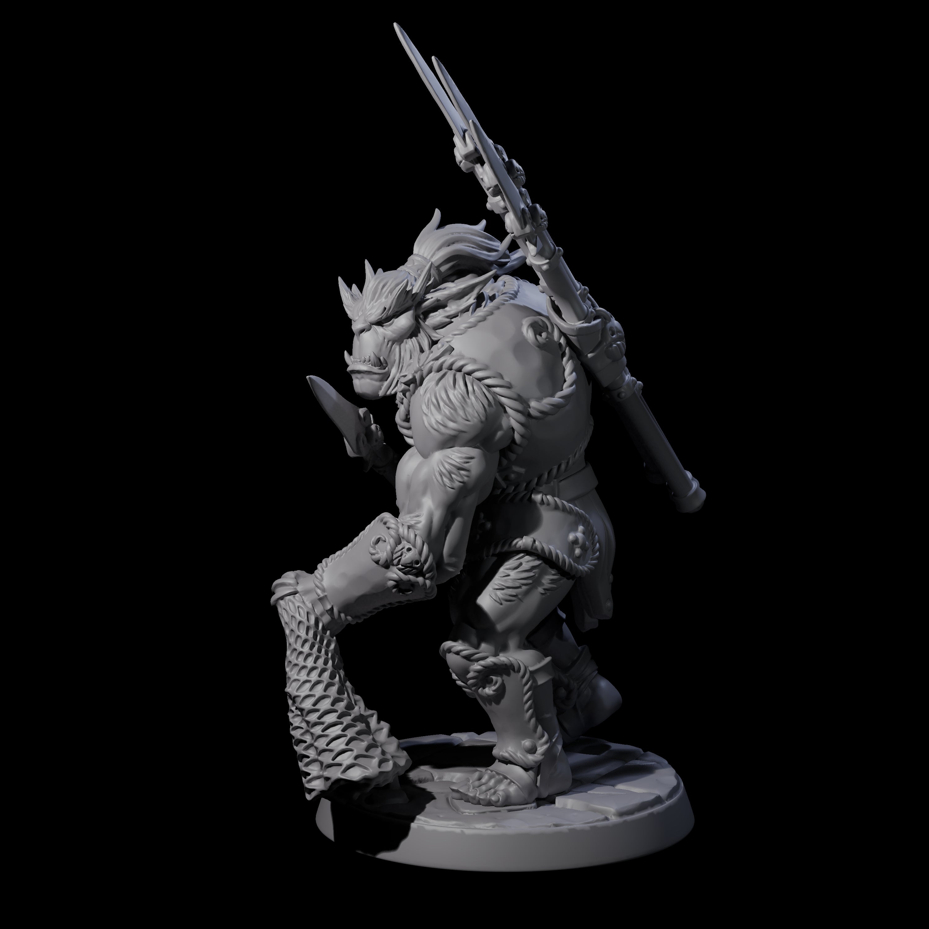 Grimy Bugbear C Miniature for Dungeons and Dragons, Pathfinder or other TTRPGs