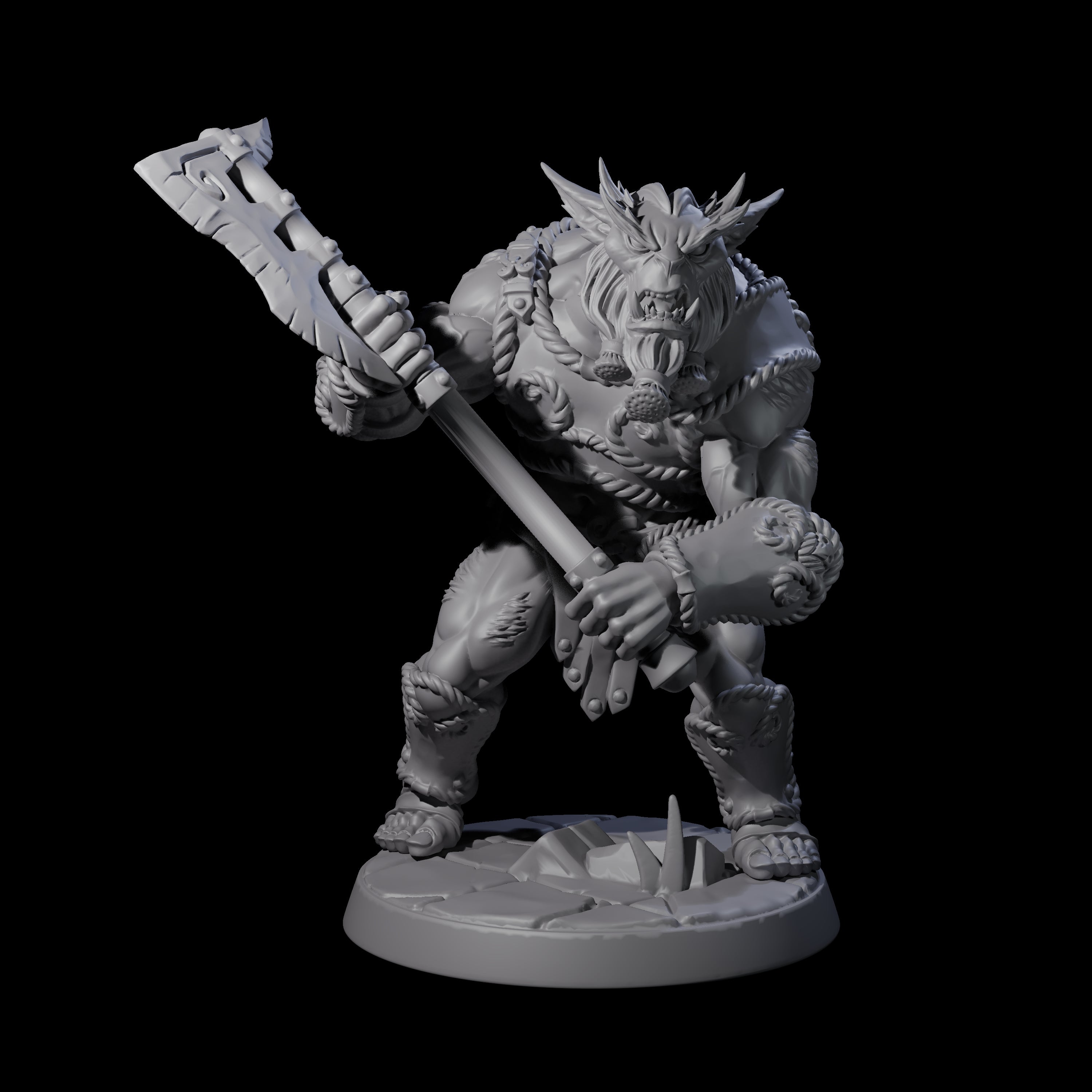 Grimy Bugbear D Miniature for Dungeons and Dragons, Pathfinder or other TTRPGs