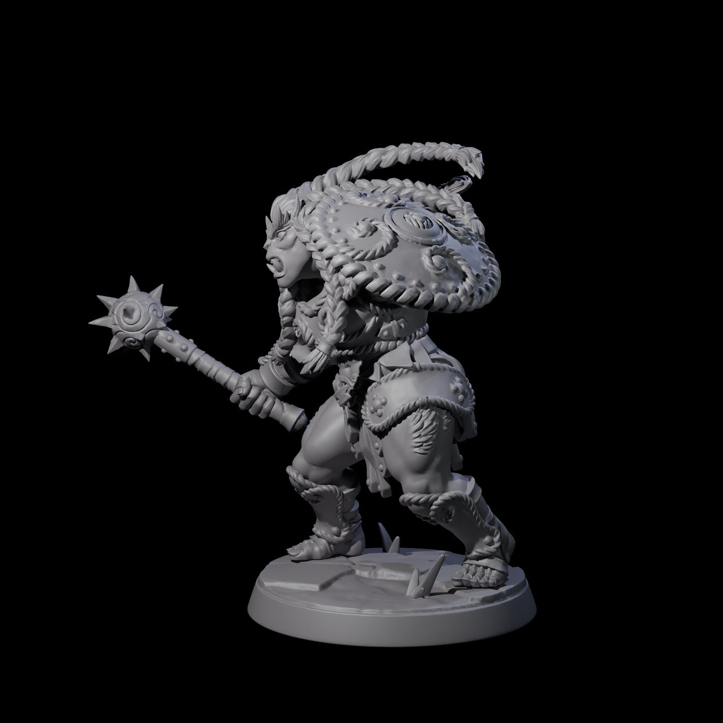 Grimy Bugbear E Miniature for Dungeons and Dragons, Pathfinder or other TTRPGs