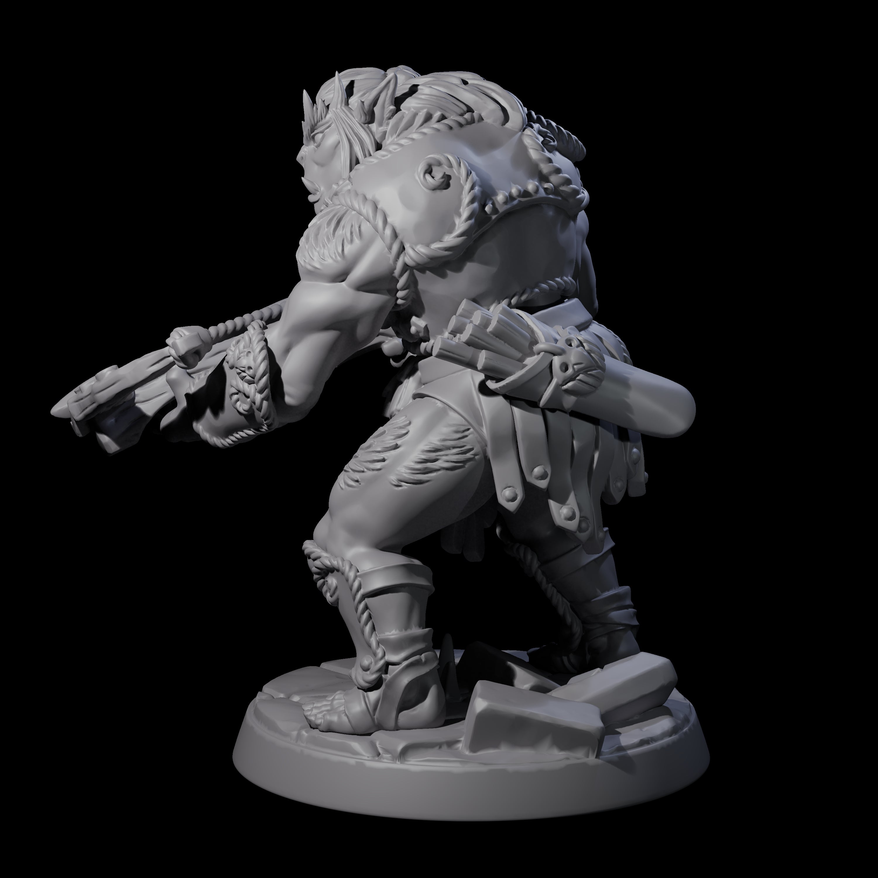 Grimy Bugbear F Miniature for Dungeons and Dragons, Pathfinder or other TTRPGs