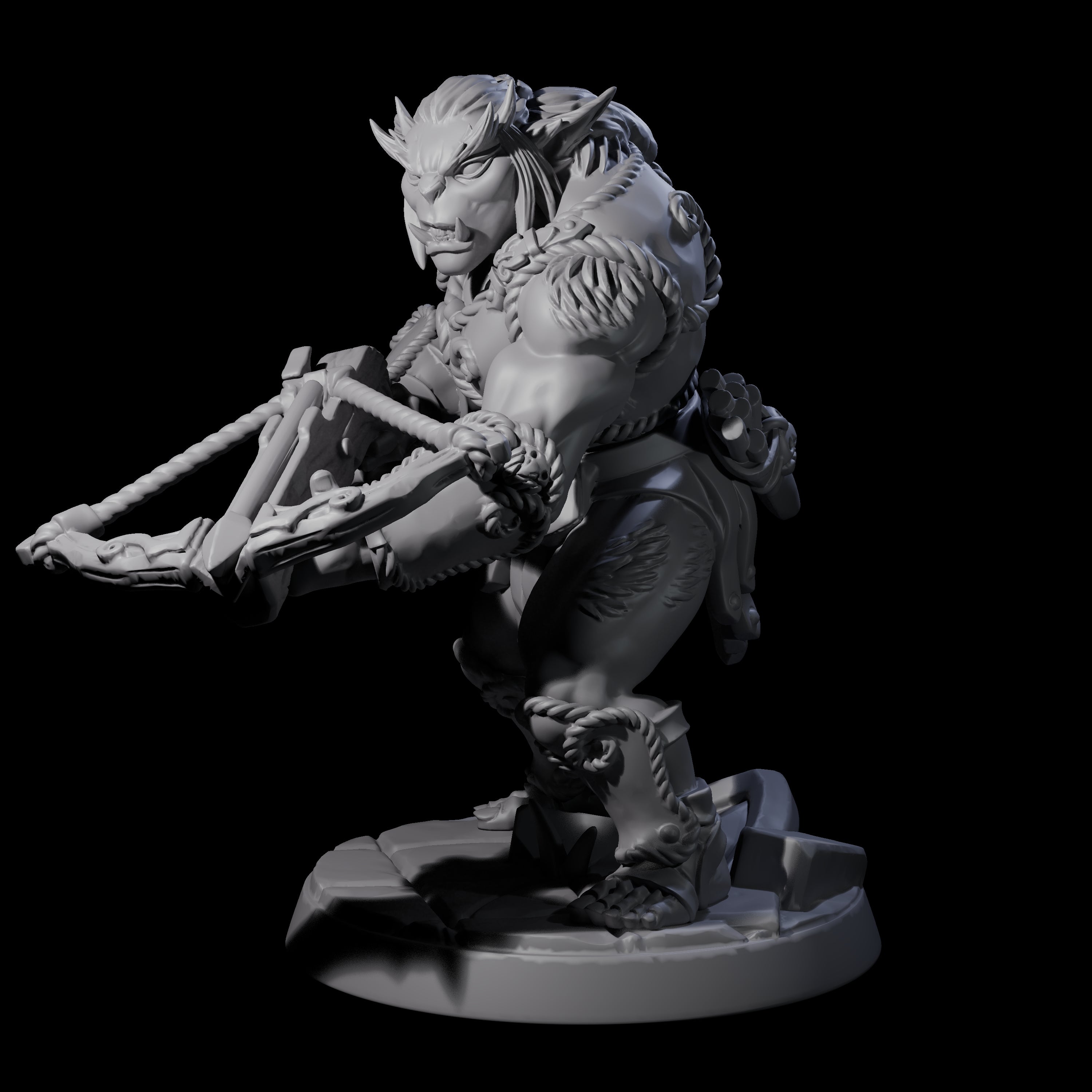 Grimy Bugbear F Miniature for Dungeons and Dragons, Pathfinder or other TTRPGs