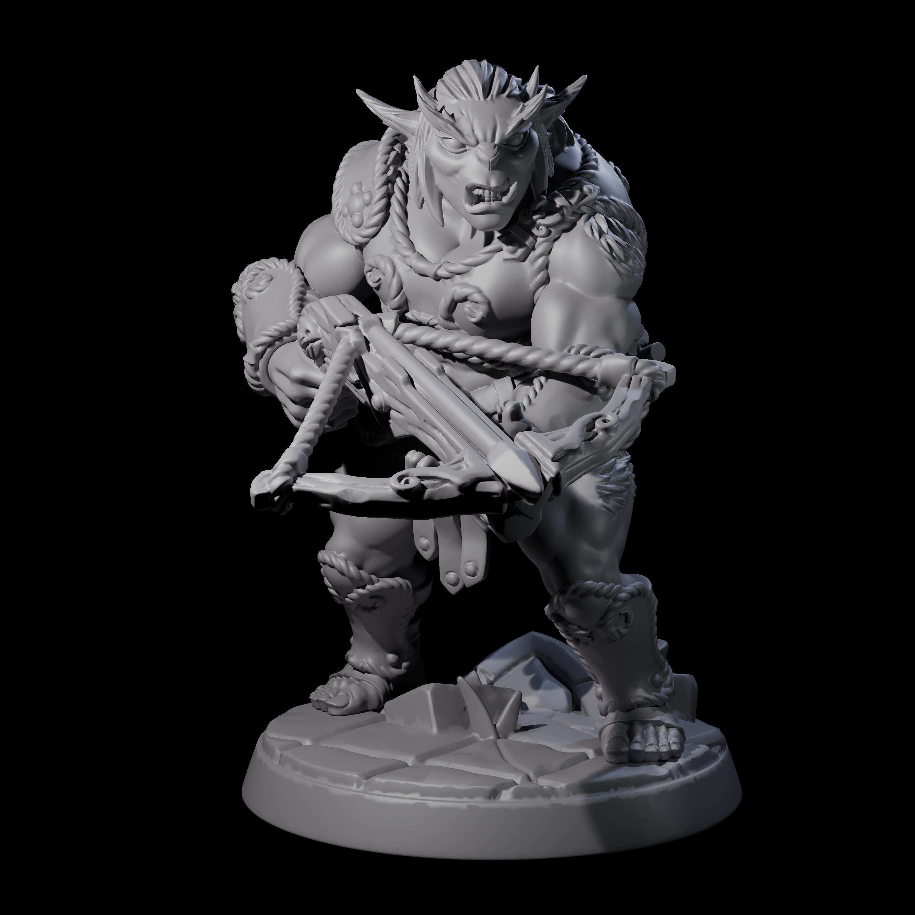 Grimy Bugbear F Miniature for Dungeons and Dragons, Pathfinder or other TTRPGs