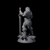 Grinning Barbarian Champion Miniature for Dungeons and Dragons, Pathfinder or other TTRPGs