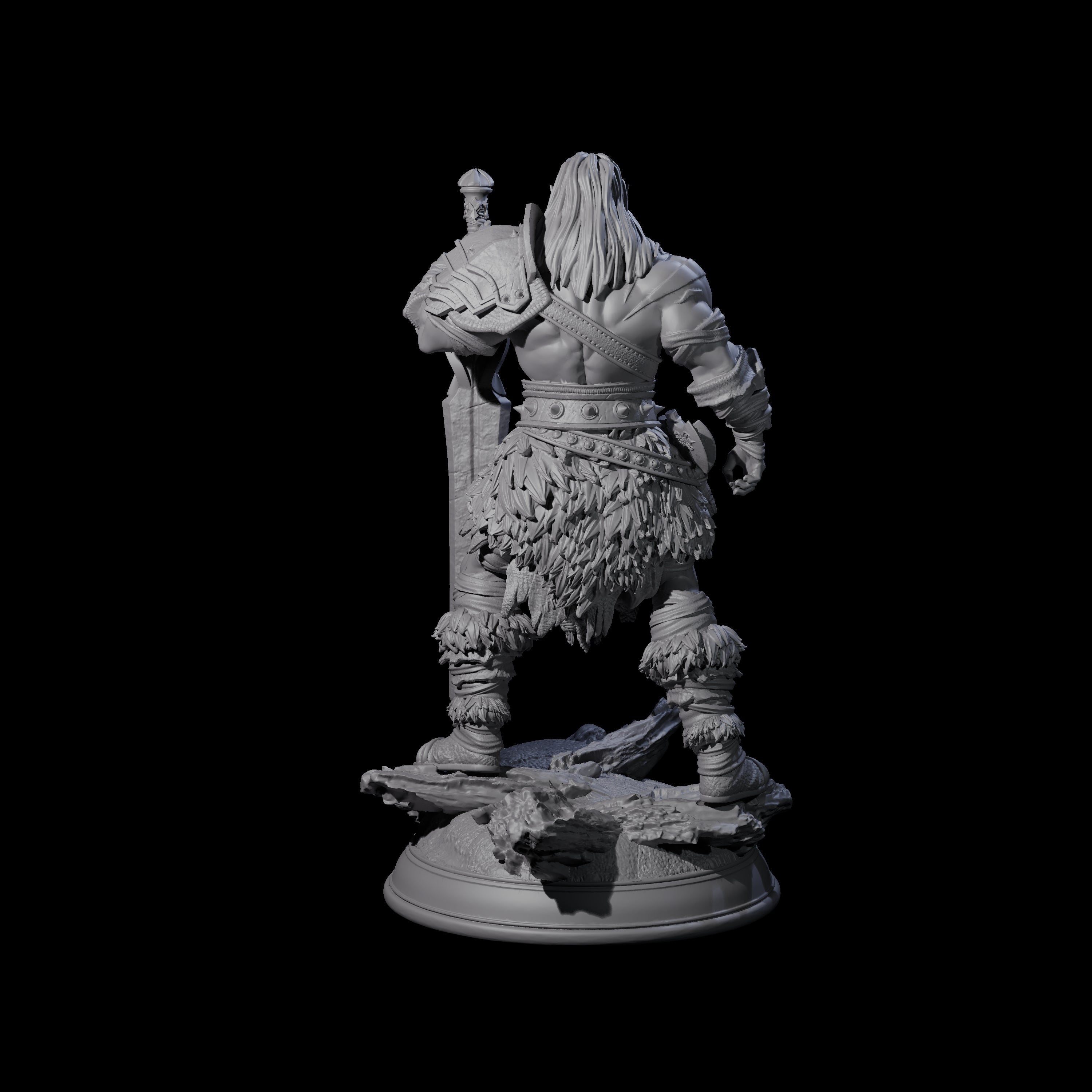 Grinning Barbarian Champion Miniature for Dungeons and Dragons, Pathfinder or other TTRPGs