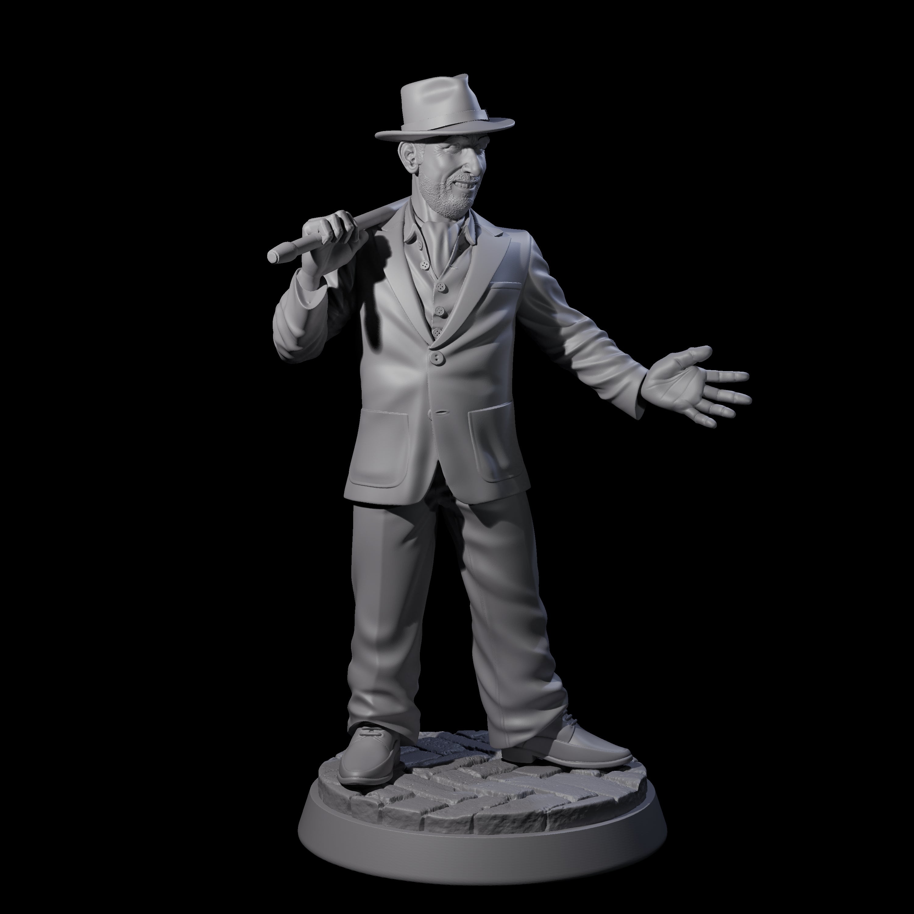 Grinning Confidence Trickster Miniature for Dungeons and Dragons, Pathfinder or other TTRPGs