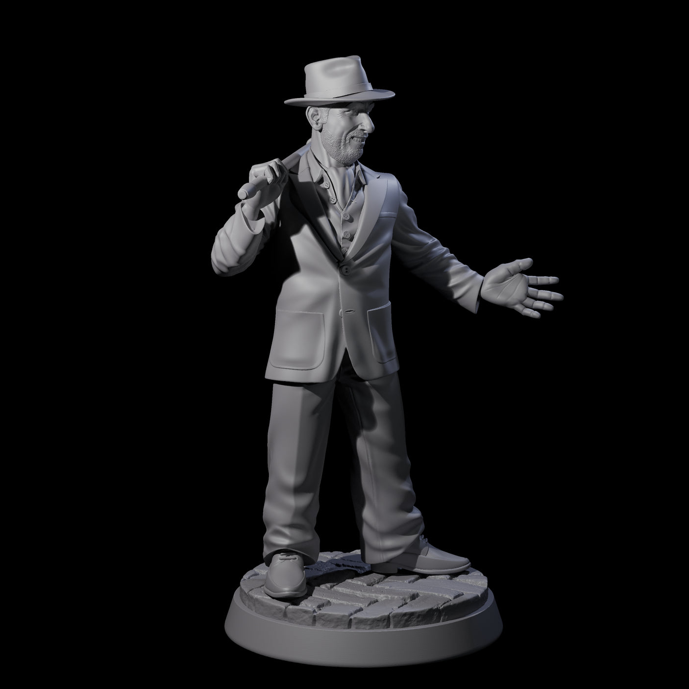 Grinning Confidence Trickster Miniature for Dungeons and Dragons, Pathfinder or other TTRPGs