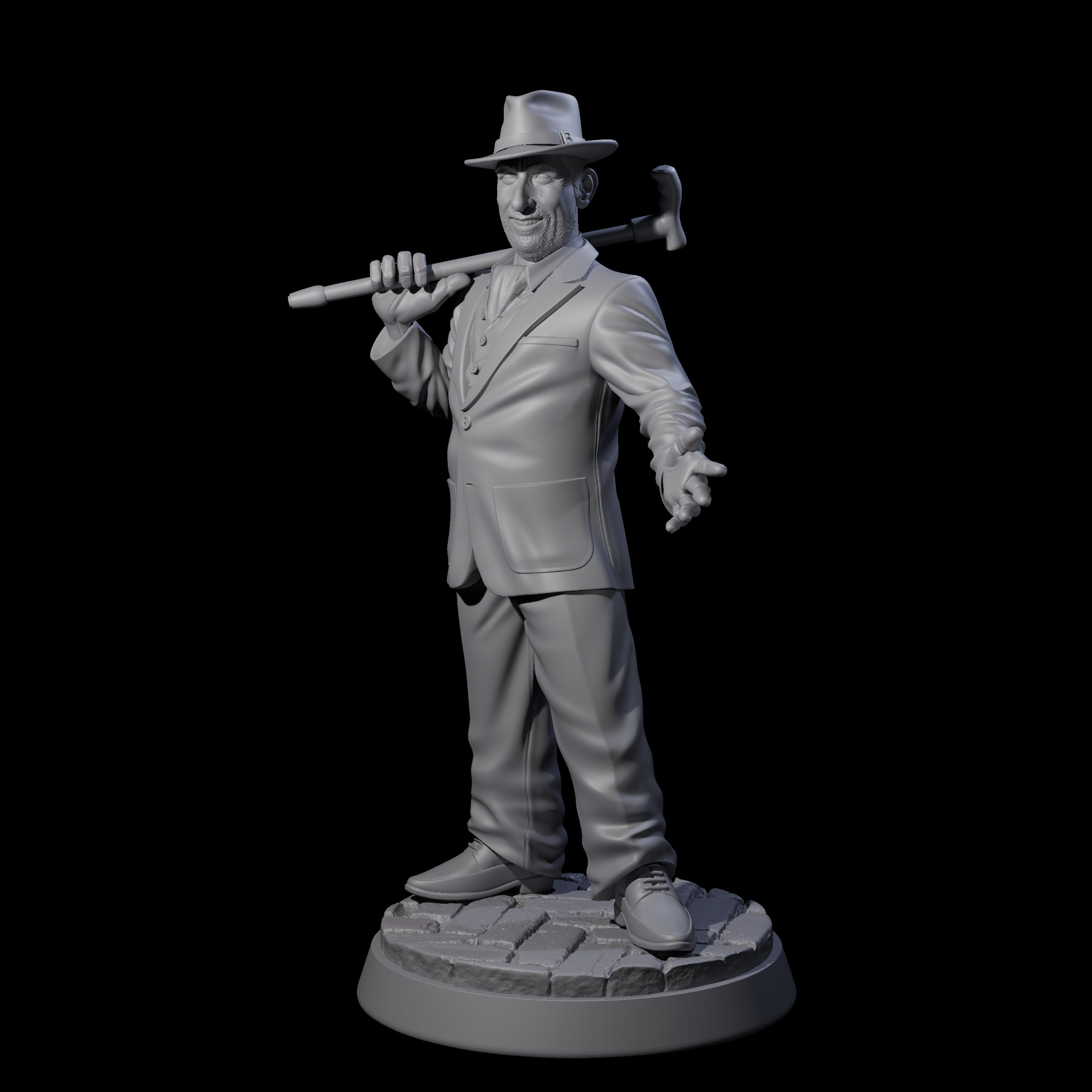 Grinning Confidence Trickster Miniature for Dungeons and Dragons, Pathfinder or other TTRPGs