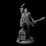Grinning Elf Pirate with Monkey Miniature for Dungeons and Dragons, Pathfinder or other TTRPGs