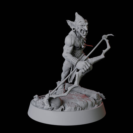 Grinning Goblin Archer Miniature for Dungeons and Dragons, Pathfinder or other TTRPGs