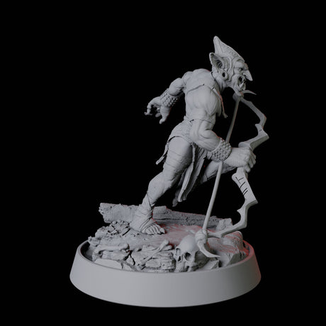 Grinning Goblin Archer Miniature for Dungeons and Dragons, Pathfinder or other TTRPGs