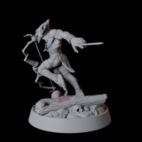 Grinning Goblin Archer Miniature for Dungeons and Dragons, Pathfinder or other TTRPGs