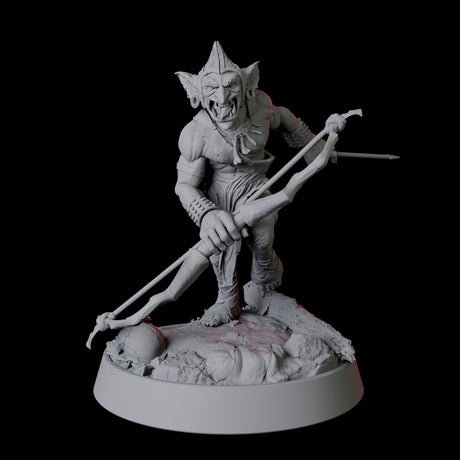 Grinning Goblin Archer Miniature for Dungeons and Dragons, Pathfinder or other TTRPGs